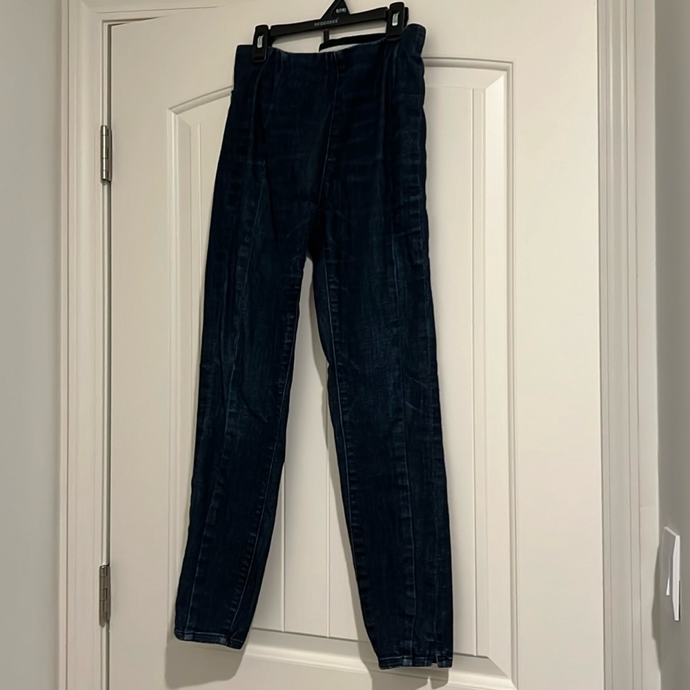 Pilcro Anthropologie pull on dark wash leggings
